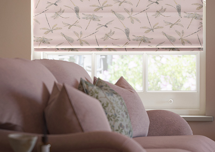 Dragonflies, Pink - Twist&Fit Roman Blind - Image 5